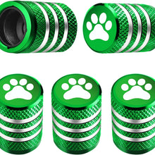 Tire Valve Stem Cap Cover - (5 Pack) Tire Air Cap Metal with Plastic Liner Corrosion Resistant Leak-Proof American Flag for Car Truck Motorcycle Bike Black