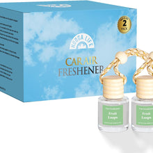 HoogaLife Car Air Freshener Diffuser 2 Pack Hanging Air Freshener Diffuser - Vanilla Cream Fragrance Oil Air D iffuser for Car, 45+ days Long Lasting Fragrance Made in USA C ar Air Fresheners