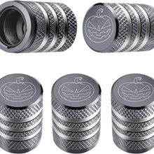 Tire Valve Stem Cap Cover - (5 Pack) Tire Air Cap Metal with Plastic Liner Corrosion Resistant Leak-Proof American Flag for Car Truck Motorcycle Bike Black