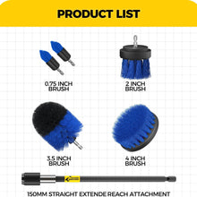 Holikme 6Pack Drill Brush Power Scrubber Cleaning Brush Extended Long Attachment Set All Purpose Drill Scrub Brushes Kit for Grout, Floor, Tub, Shower, Tile, Bathroom and Kitchen Surface，Yellow
