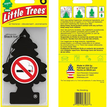 LITTLE TREES Air Fresheners Car Air Freshener. Hanging Tree Provides Long Lasting Scent for Auto or Home. Black Ice, 24 Air Fresheners
