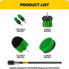 Holikme 6Pack Drill Brush Power Scrubber Cleaning Brush Extended Long Attachment Set All Purpose Drill Scrub Brushes Kit for Grout, Floor, Tub, Shower, Tile, Bathroom and Kitchen Surface，Yellow