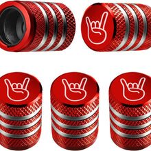 Tire Valve Stem Cap Cover - (5 Pack) Tire Air Cap Metal with Plastic Liner Corrosion Resistant Leak-Proof American Flag for Car Truck Motorcycle Bike Black