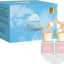 HoogaLife Car Air Freshener Diffuser 2 Pack Hanging Air Freshener Diffuser - Vanilla Cream Fragrance Oil Air D iffuser for Car, 45+ days Long Lasting Fragrance Made in USA C ar Air Fresheners