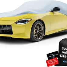 EzyShade 10-Layer Car Cover Waterproof All Weather - See Vehicle Size-Chart - Car Covers for Automobiles & Car Snow Cover - Full Exterior Covers - Winter Rain Sun SUV Sedan. Size A4 (See SizeChart)