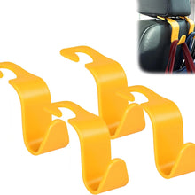 Amooca Car Seat Headrest Hook 4 Pack Hanger Storage Organizer Universal for Handbag Purse Coat fit Universal Vehicle Car Black S Type