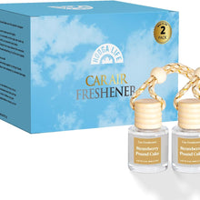 HoogaLife Car Air Freshener Diffuser 2 Pack Hanging Air Freshener Diffuser - Vanilla Cream Fragrance Oil Air D iffuser for Car, 45+ days Long Lasting Fragrance Made in USA C ar Air Fresheners