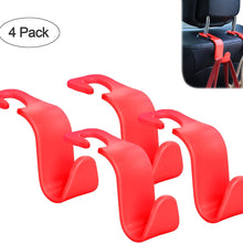 Amooca Car Seat Headrest Hook 4 Pack Hanger Storage Organizer Universal for Handbag Purse Coat fit Universal Vehicle Car Black S Type