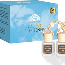 HoogaLife Car Air Freshener Diffuser 2 Pack Hanging Air Freshener Diffuser - Vanilla Cream Fragrance Oil Air D iffuser for Car, 45+ days Long Lasting Fragrance Made in USA C ar Air Fresheners