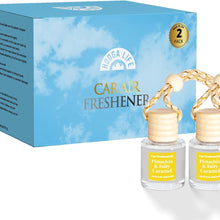 HoogaLife Car Air Freshener Diffuser 2 Pack Hanging Air Freshener Diffuser - Vanilla Cream Fragrance Oil Air D iffuser for Car, 45+ days Long Lasting Fragrance Made in USA C ar Air Fresheners