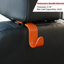 Amooca Car Seat Headrest Hook 4 Pack Hanger Storage Organizer Universal for Handbag Purse Coat fit Universal Vehicle Car Black S Type