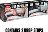 Drop Stop - The Original Patented Car Seat Gap Filler (As Seen On Shark Tank) - Between Seats Console Organizer, Set of 2 and Slide Free Pad and Light