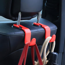 Amooca Car Seat Headrest Hook 4 Pack Hanger Storage Organizer Universal for Handbag Purse Coat fit Universal Vehicle Car Black S Type