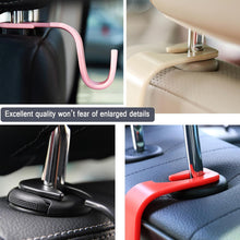 Amooca Car Seat Headrest Hook 4 Pack Hanger Storage Organizer Universal for Handbag Purse Coat fit Universal Vehicle Car Black S Type