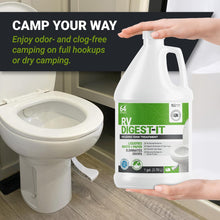Unique RV Digest-It+ Extra-Strength Ultra-Concentrate - 32 RV Toilet Treatments - Eliminates Smells and Liquifies Waste (32 oz)