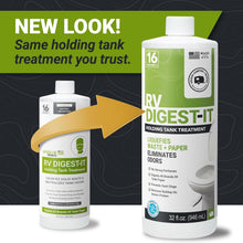 Unique RV Digest-It+ Extra-Strength Ultra-Concentrate - 32 RV Toilet Treatments - Eliminates Smells and Liquifies Waste (32 oz)