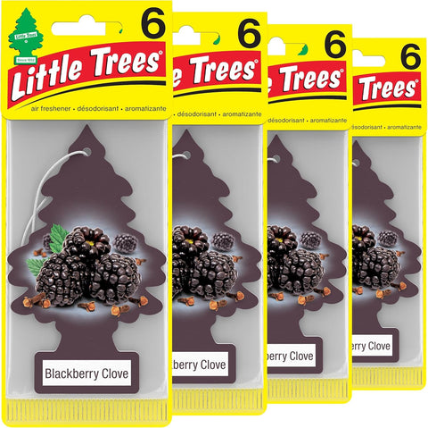 LITTLE TREES Air Fresheners Car Air Freshener. Hanging Tree Provides Long Lasting Scent for Auto or Home. Black Ice, 24 Air Fresheners