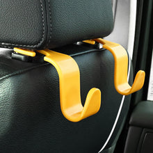 Amooca Car Seat Headrest Hook 4 Pack Hanger Storage Organizer Universal for Handbag Purse Coat fit Universal Vehicle Car Black S Type