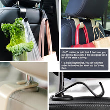 Amooca Car Seat Headrest Hook 4 Pack Hanger Storage Organizer Universal for Handbag Purse Coat fit Universal Vehicle Car Black S Type