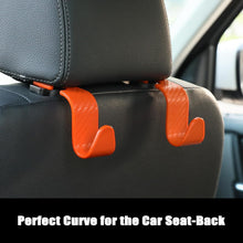 Amooca Car Seat Headrest Hook 4 Pack Hanger Storage Organizer Universal for Handbag Purse Coat fit Universal Vehicle Car Black S Type
