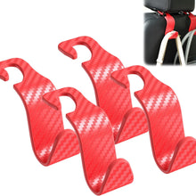 Amooca Car Seat Headrest Hook 4 Pack Hanger Storage Organizer Universal for Handbag Purse Coat fit Universal Vehicle Car Black S Type
