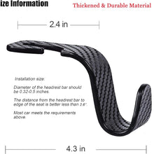 Amooca Car Seat Headrest Hook 4 Pack Hanger Storage Organizer Universal for Handbag Purse Coat fit Universal Vehicle Car Black S Type