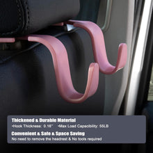 Amooca Car Seat Headrest Hook 4 Pack Hanger Storage Organizer Universal for Handbag Purse Coat fit Universal Vehicle Car Black S Type