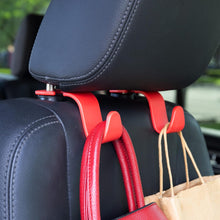 Amooca Car Seat Headrest Hook 4 Pack Hanger Storage Organizer Universal for Handbag Purse Coat fit Universal Vehicle Car Black S Type