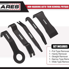 ARES 70223-5-Piece Non-Marring Auto Trim Removal Prybar Set - Remove Trim with Ease - Fasteners, Molding, and Dash Panel Removal Set