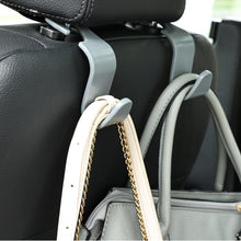 Amooca Car Seat Headrest Hook 4 Pack Hanger Storage Organizer Universal for Handbag Purse Coat fit Universal Vehicle Car Black S Type