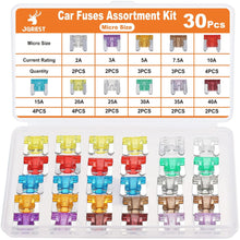 JOREST 300Pcs Car Fuse Assortment Kit, 160 Mini Blade Fuses Automotive + 90 Standard Auto Fuses + 50 Micro + Puller – Replacement for RV Camper Boat Truck (2Amp 3A 5A 7.5A 10A 15A 20A 25A 30A 35A 40A)