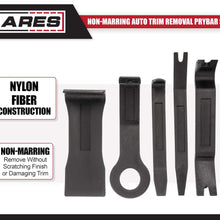 ARES 70223-5-Piece Non-Marring Auto Trim Removal Prybar Set - Remove Trim with Ease - Fasteners, Molding, and Dash Panel Removal Set
