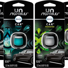 Febreze Unstopables Car Odor-Fighting Car Freshener Vent Clip Fresh Scent, .07 oz. Car Vent Clip, Pack of 4 (Packaging may vary)