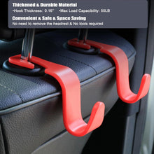 Amooca Car Seat Headrest Hook 4 Pack Hanger Storage Organizer Universal for Handbag Purse Coat fit Universal Vehicle Car Black S Type