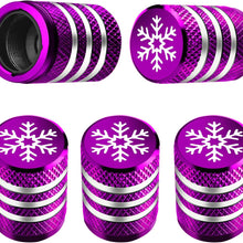 Tire Valve Stem Cap Cover - (5 Pack) Tire Air Cap Metal with Plastic Liner Corrosion Resistant Leak-Proof American Flag for Car Truck Motorcycle Bike Black