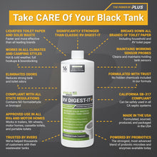 Unique RV Digest-It+ Extra-Strength Ultra-Concentrate - 32 RV Toilet Treatments - Eliminates Smells and Liquifies Waste (32 oz)