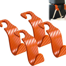 Amooca Car Seat Headrest Hook 4 Pack Hanger Storage Organizer Universal for Handbag Purse Coat fit Universal Vehicle Car Black S Type