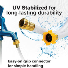 Camco TastePURE 25-Ft Water Hose - RV Drinking Water Hose Contains No Lead, No BPA & No Phthalate - Features Diamond-Hatch Reinforced PVC Design - 5/8” Inside Diameter, Made in the USA (22783)