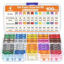 JOREST 300Pcs Car Fuse Assortment Kit, 160 Mini Blade Fuses Automotive + 90 Standard Auto Fuses + 50 Micro + Puller – Replacement for RV Camper Boat Truck (2Amp 3A 5A 7.5A 10A 15A 20A 25A 30A 35A 40A)