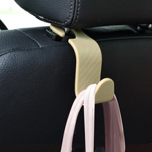 Amooca Car Seat Headrest Hook 4 Pack Hanger Storage Organizer Universal for Handbag Purse Coat fit Universal Vehicle Car Black S Type