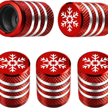 Tire Valve Stem Cap Cover - (5 Pack) Tire Air Cap Metal with Plastic Liner Corrosion Resistant Leak-Proof American Flag for Car Truck Motorcycle Bike Black