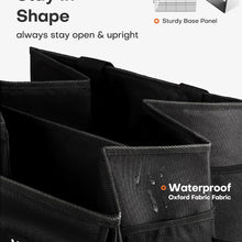 HOTOR Trunk Organizer - Car Organizer, Foldable Trunk organizer for SUVs & Sedans, Sturdy Car Organization for Car Accessories, Tools, Sundries, Black, 2 Compartments, 21.3"×12.6"×10.6"