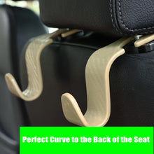 Amooca Car Seat Headrest Hook 4 Pack Hanger Storage Organizer Universal for Handbag Purse Coat fit Universal Vehicle Car Black S Type