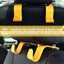 Amooca Car Seat Headrest Hook 4 Pack Hanger Storage Organizer Universal for Handbag Purse Coat fit Universal Vehicle Car Black S Type