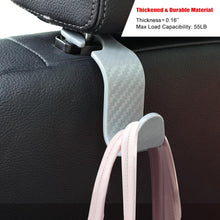 Amooca Car Seat Headrest Hook 4 Pack Hanger Storage Organizer Universal for Handbag Purse Coat fit Universal Vehicle Car Black S Type