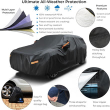 EzyShade 10-Layer Car Cover Waterproof All Weather - See Vehicle Size-Chart - Car Covers for Automobiles & Car Snow Cover - Full Exterior Covers - Winter Rain Sun SUV Sedan. Size A4 (See SizeChart)