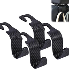 Amooca Car Seat Headrest Hook 4 Pack Hanger Storage Organizer Universal for Handbag Purse Coat fit Universal Vehicle Car Black S Type