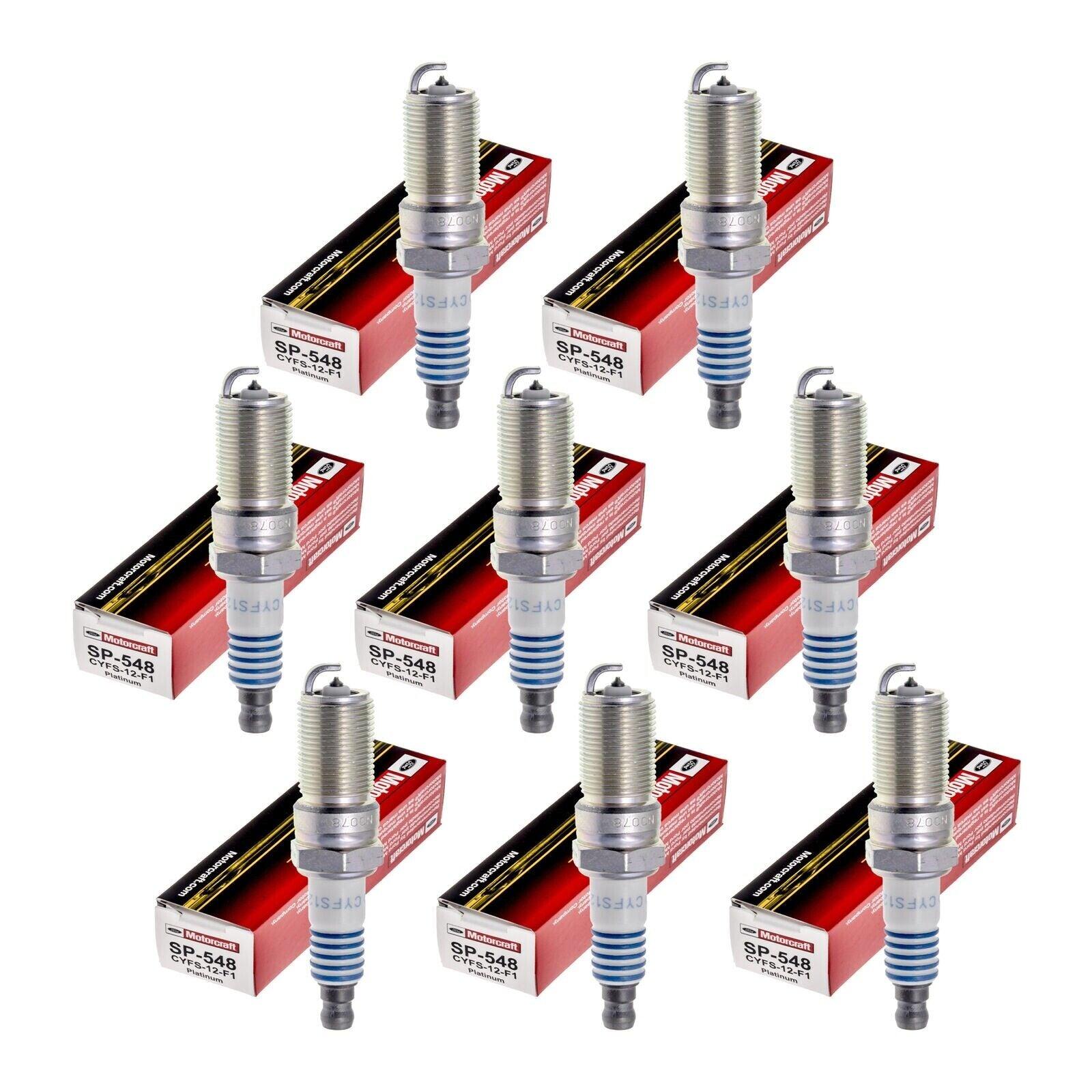 Set of 8 OEM Motorcraft Platinum Spark Plug SP548 for Cadillac Chevy Ford 11-17