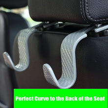 Amooca Car Seat Headrest Hook 4 Pack Hanger Storage Organizer Universal for Handbag Purse Coat fit Universal Vehicle Car Black S Type