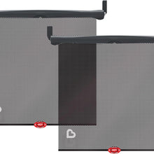 Munchkin Brica Sun Safety Car Window Shade with Heat Alert, Helps Block UVA/UVB Rays, 2 Pack, Black